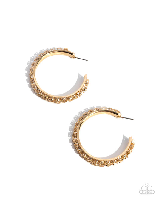 Paparazzi Glowing Garland - Gold Hoop Earrings
