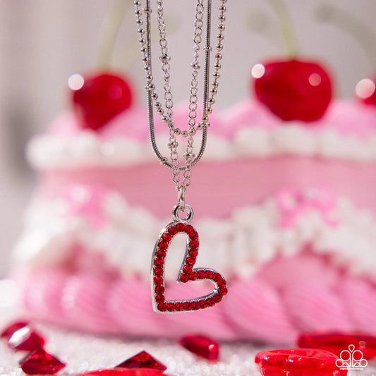 Paparazzi Valentine's Day Decadence - Red Heart Necklace