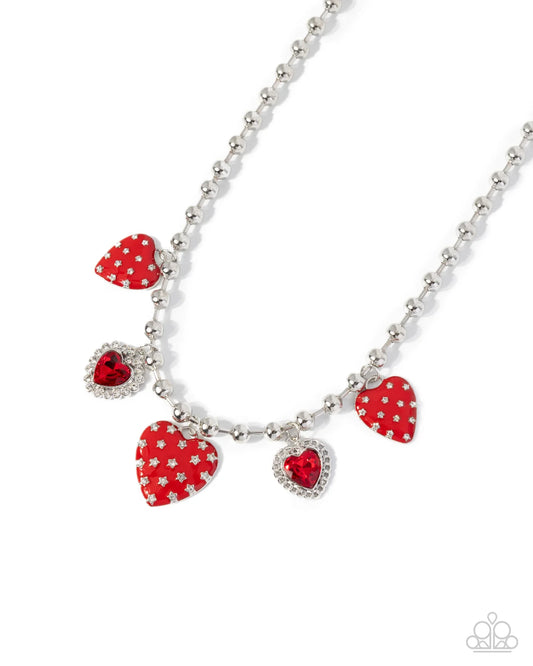 Paparazzi Mutual Affection - Red Heart Necklace