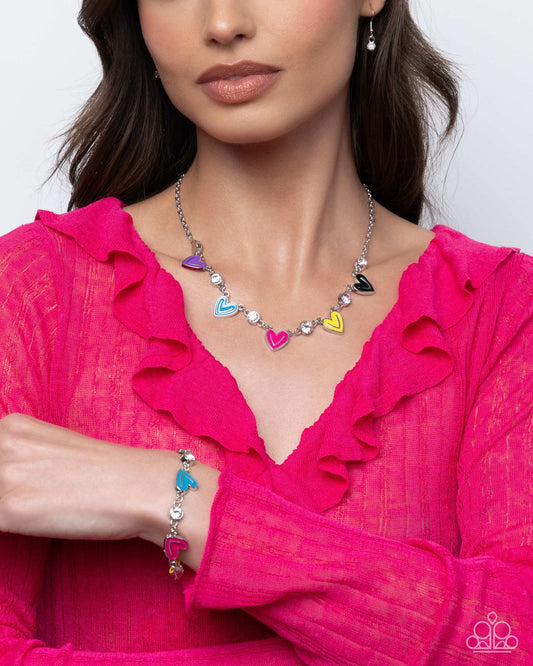 Paparazzi Friendly Fringe and Friendly Finale - Multi Heart 2 Piece Set