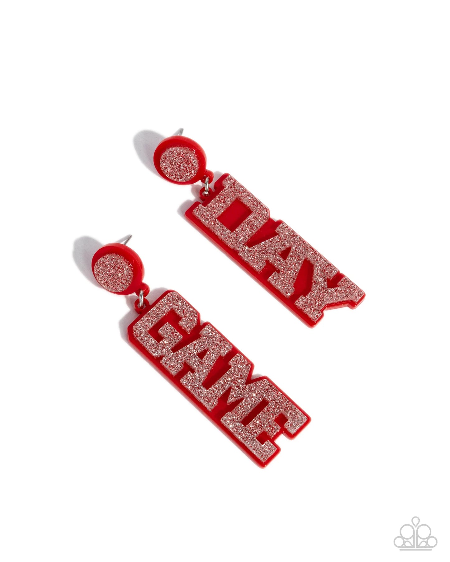 Paparazzi Game Day - Red Sports Earrings