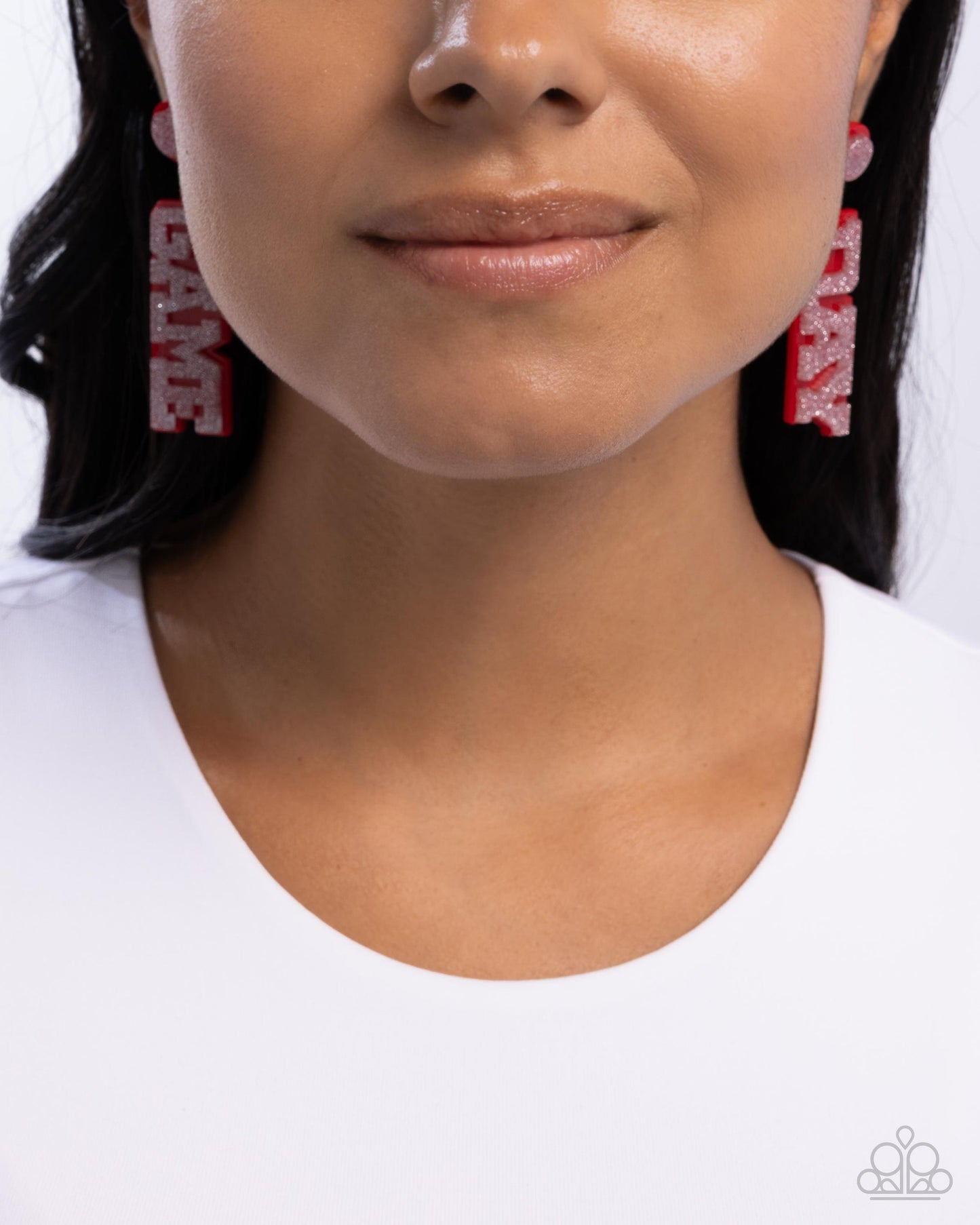 Paparazzi Game Day - Red Sports Earrings