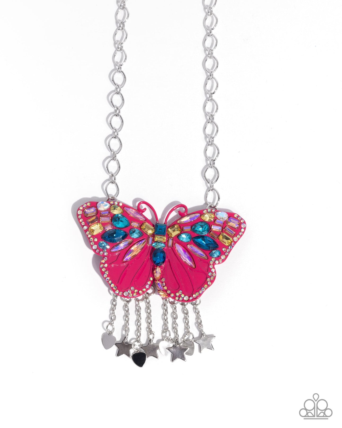Paparazzi Mayoral Monarch - Pink Butterfly Necklace