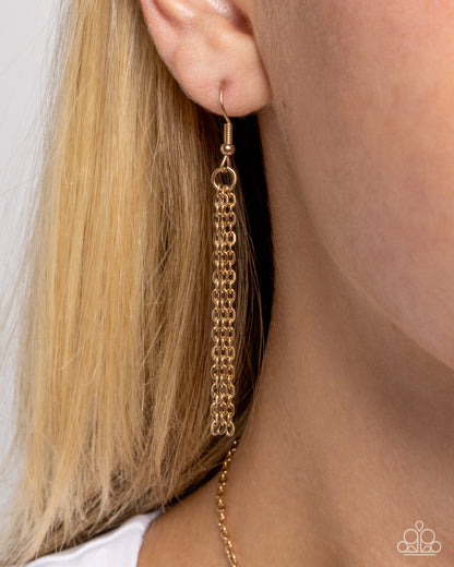 Paparazzi Aerial Addition - Multi Gold Butterfly Necklace