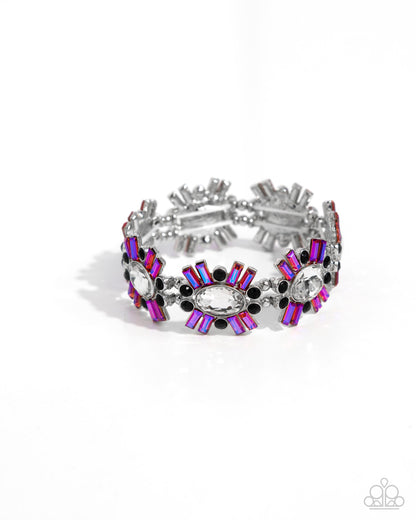 Paparazzi Bewildering Bling - Multi Pink Iridescent Bracelet