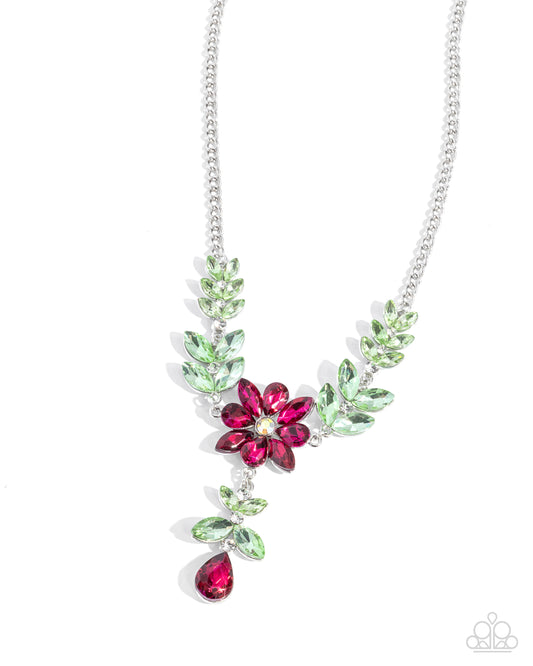 Paparazzi Bouquet Backdrop - Pink Flower Necklace
