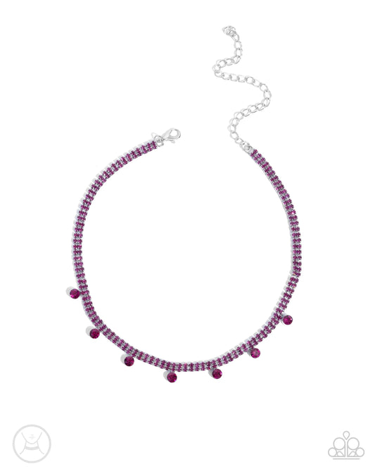 Paparazzi Breathtaking Backdrop - Pink Choker Necklace