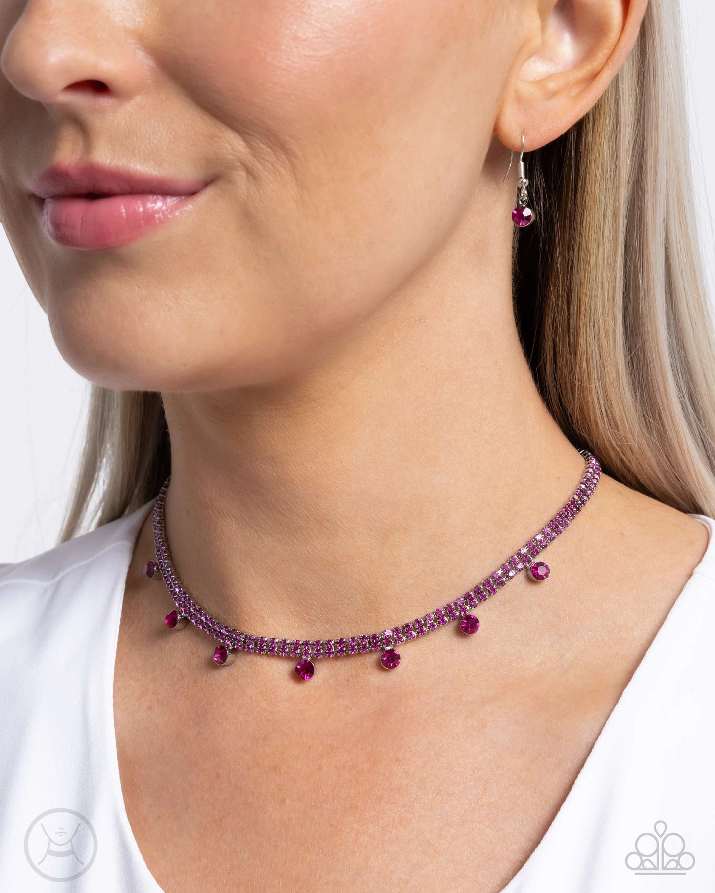 Paparazzi Breathtaking Backdrop - Pink Choker Necklace