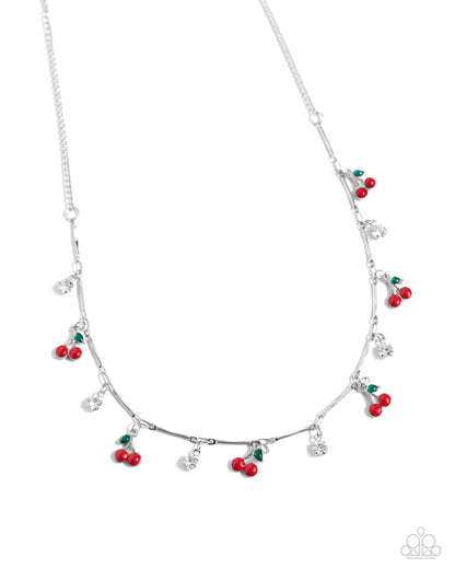 Paparazzi California Cherries - Red Cherry Necklace