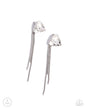 Paparazzi Candescent Class - White Post Peek A Boo Earrings