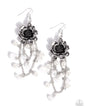 Paparazzi Carefree Cascade - White Earrings