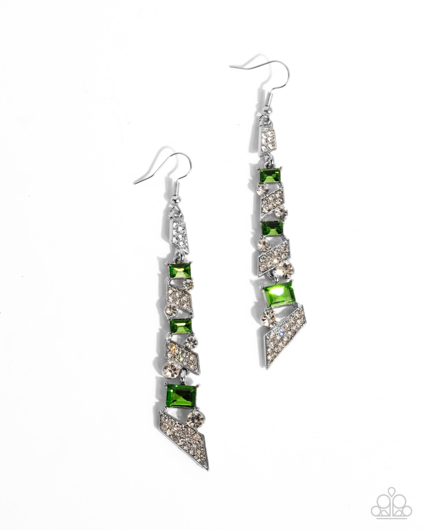 Paparazzi Cascading Red - Green Earrings