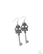 Paparazzi Chateau Chic - Silver Key Earrings