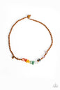 Paparazzi Chiseled Craving Brown Multi Urban Necklace