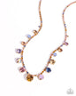 Paparazzi Colorful Countess - Multi Gold Necklace