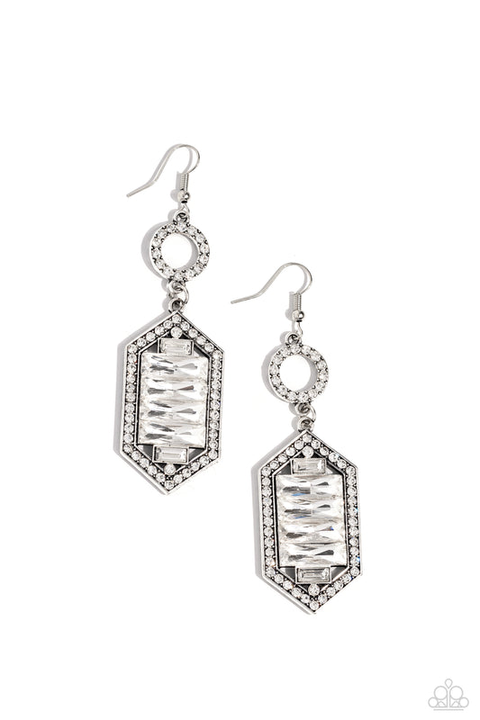 Paparazzi Combustible Craving - White Earrings