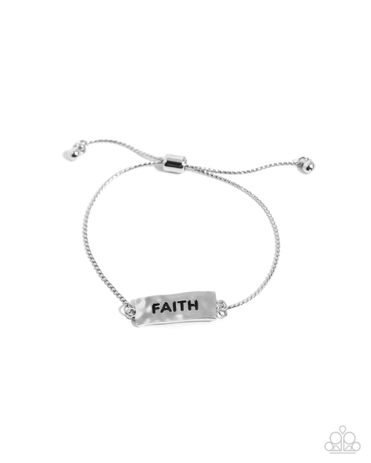 Paparazzi Confession Of Faith - Silver Bracelet