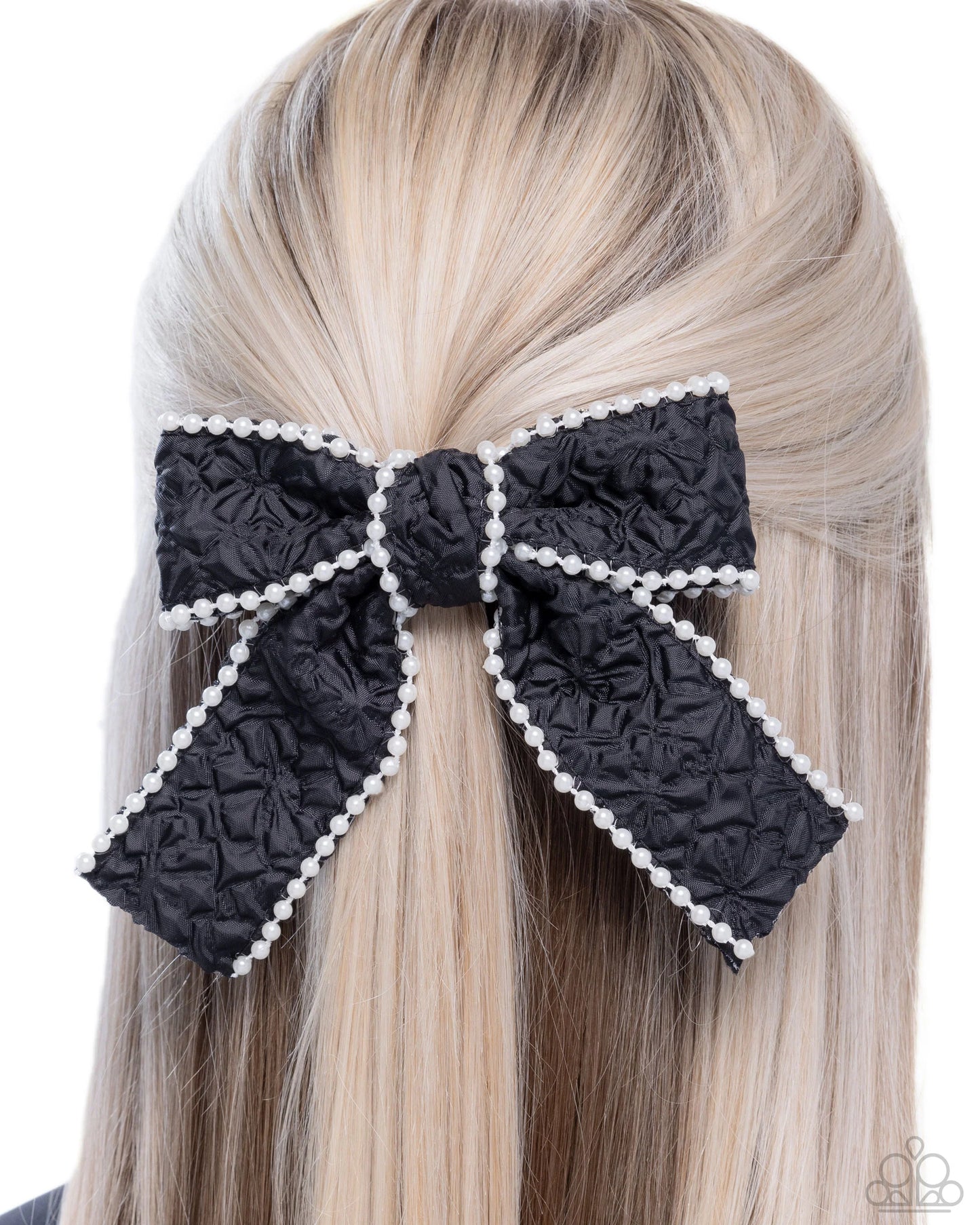 Paparazzi Coquette Charm - Black Bow Hair Clip