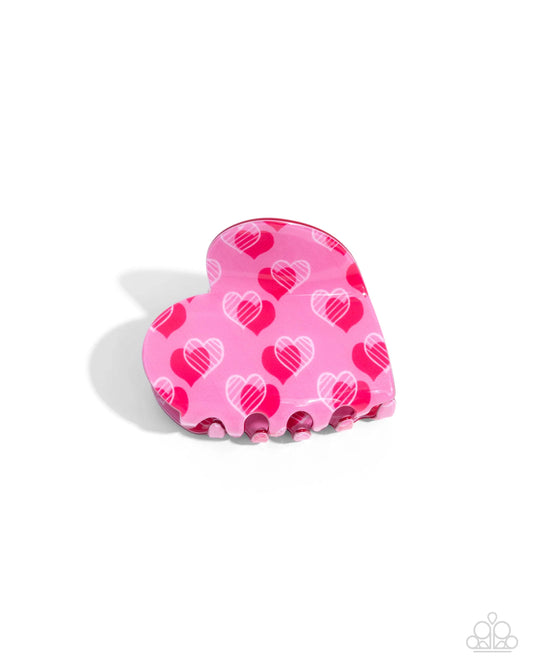 Paparazzi Courting Clip - Pink Claw Hair Clip