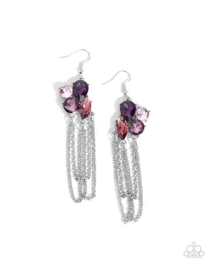 Paparazzi Decadent Distance - Purple Earrings