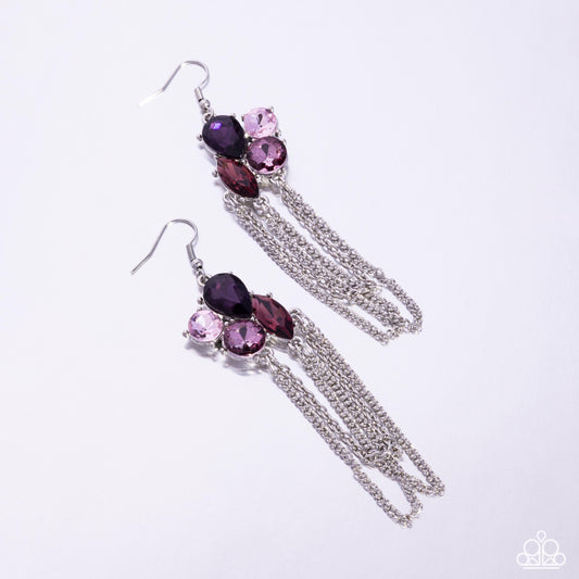 Paparazzi Decadent Distance - Purple Earrings