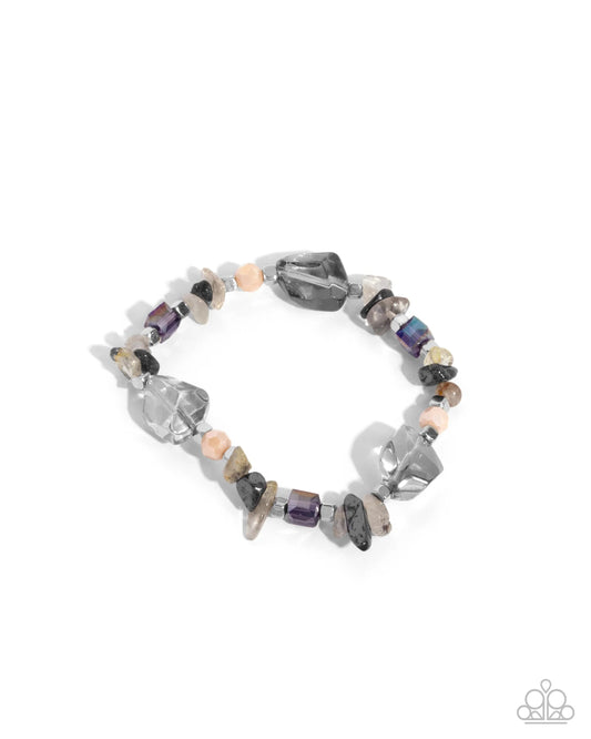 Paparazzi Eclectic Ease - Silver Multi Bracelet