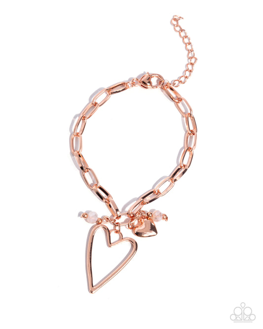 Paparazzi Emotional Eloquence - Copper Heart Bracelet