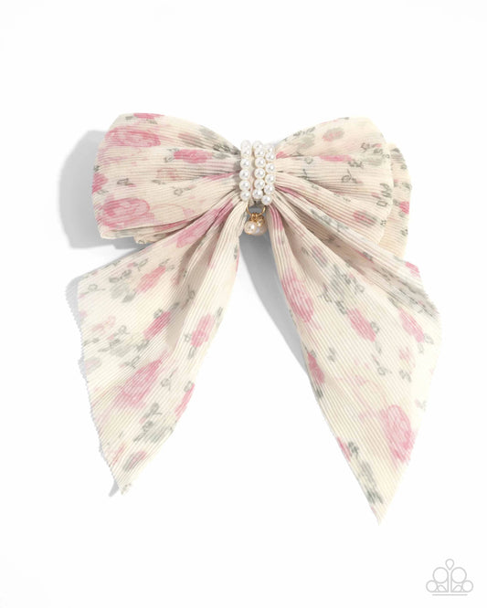 Paparazzi Everlasting Elegance - Pink Bow Hair Clip