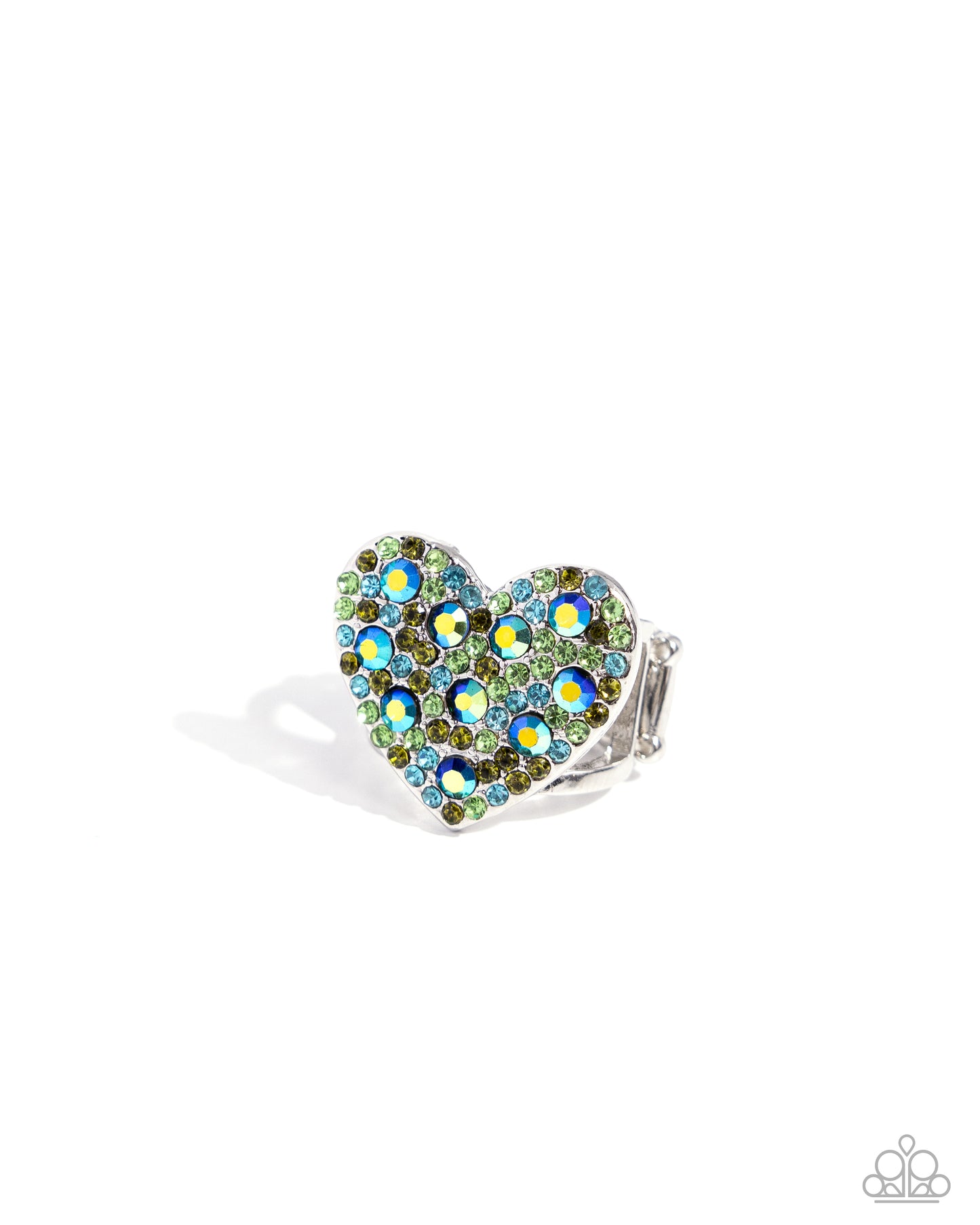 Paparazzi Extra Embellishment - Green Heart Ring