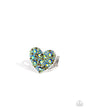 Paparazzi Extra Embellishment - Green Heart Ring