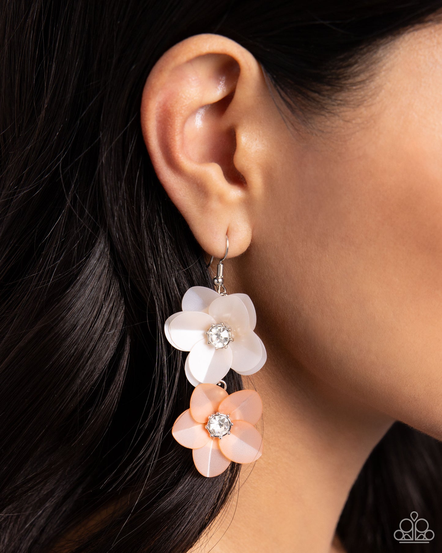 Paparazzi Fairy Tale Florals - Orange Peach Earrings