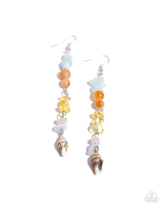 Paparazzi Game Of STONES - Multi Seashell Earrings
