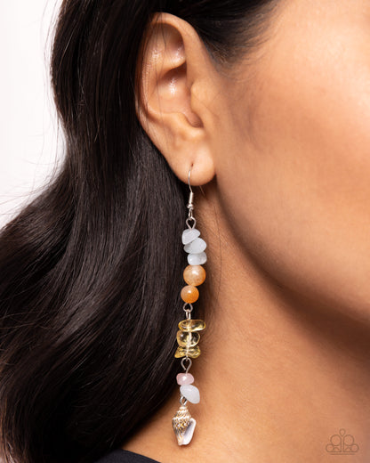 Paparazzi Game Of STONES - Multi Seashell Earrings