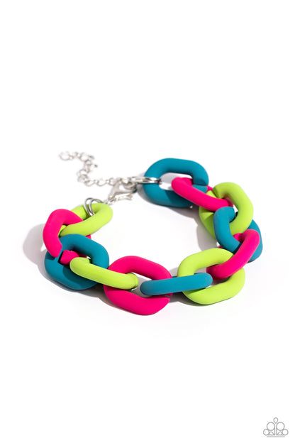 Paparazzi Speed Smile & Go The Extra Smile - Green Multi Complete Set
