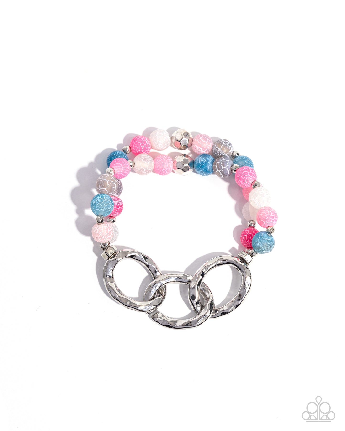 Paparazzi Hammered Haven - Pink Multi Bracelet