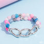 Paparazzi Hammered Haven - Pink Multi Bracelet