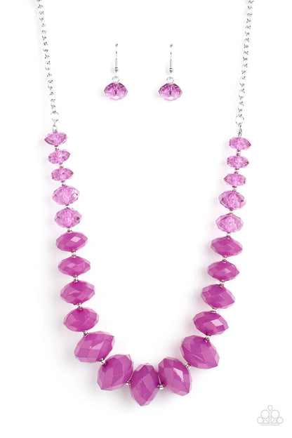 Paparazzi Happy Glow Lucky - Purple Necklace