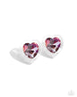 Paparazzi Heart Pounding Haute - Pink Multi Heart Earrings