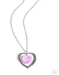 Paparazzi Heartfelt Hemisphere - Pink Heart Necklace