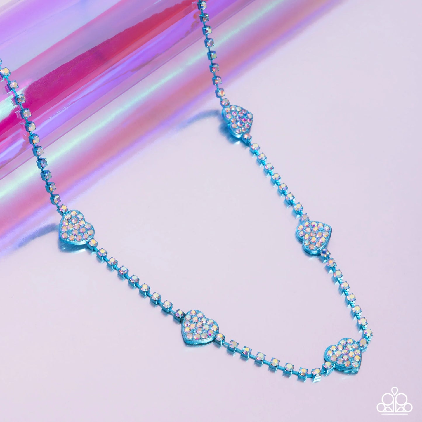 Paparazzi Homecoming Hearts - Blue Necklace