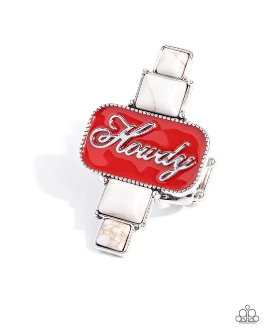 Paparazzi Howdy Holiday - White Multi Ring