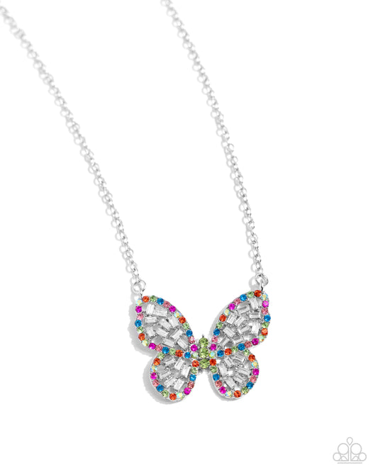 Paparazzi Aerial Academy - Green Butterfly Necklace