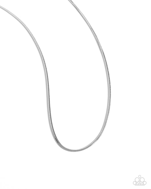 Paparazzi Coiled Captain - Silver Mens Necklace