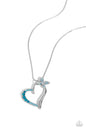 Paparazzi Half Hearted Haven - Blue Necklace