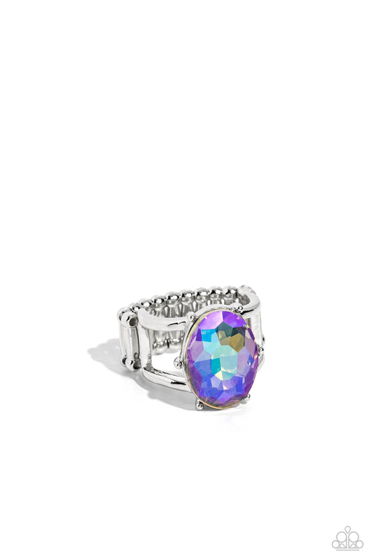 Paparazzi Prismatically Pronged - Multi Purple Ring