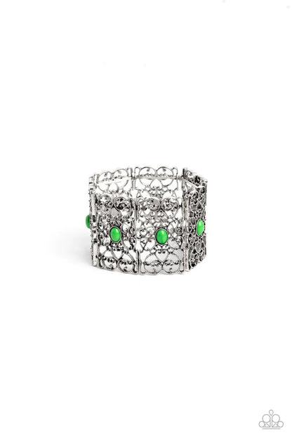 Paparazzi Fairest Filigree - Green Bracelet