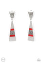 Paparazzi Safari Seeker - Red Clip On Earrings