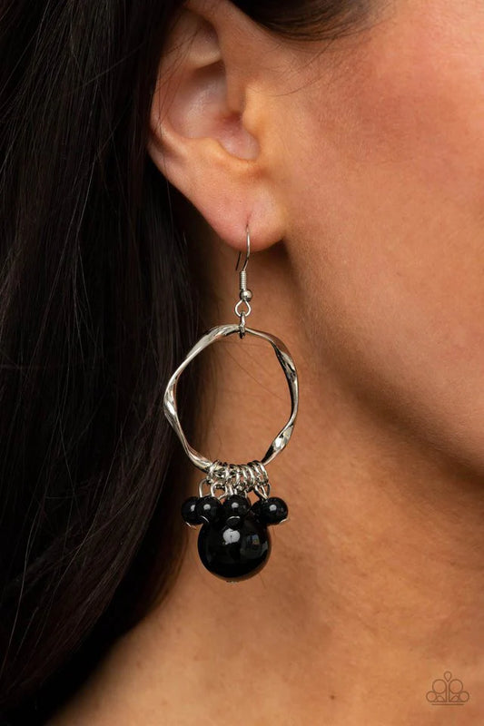 Paparazzi Delectably Diva - Black Earrings