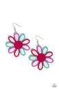 Paparazzi Decorated Daisies - White Multi Earrings
