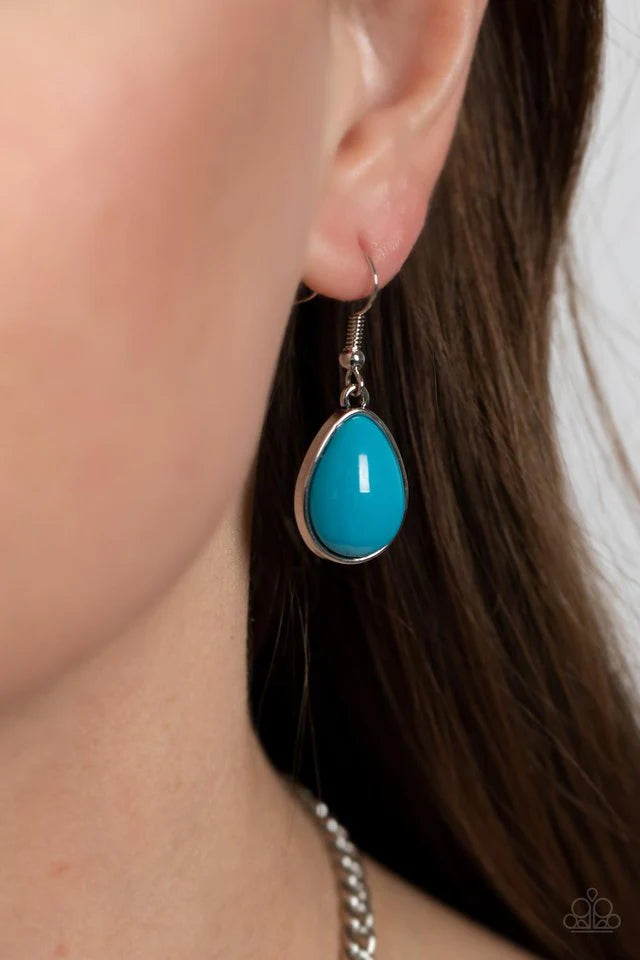 Paparazzi Ethereal Exaggerations - Blue Iridescent Necklace